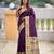 Wine color paithani silk woven meenakari jacquard saree