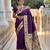 Wine color paithani silk woven meenakari jacquard saree