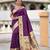 Wine color paithani silk woven meenakari jacquard saree