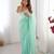 Green color designer padding colors arco border fancy girlie saree