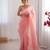 Pink color designer padding colors arco border fancy girlie saree
