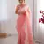 Pink designer padding s arco border fancy girlie saree