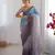 Skyblue-grey designer padding s arco border fancy girlie saree
