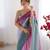 Wine-grey color designer padding colors arco border fancy girlie saree