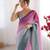 Wine-grey color designer padding colors arco border fancy girlie saree