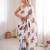 White color chinon fabric designer printed elegant saree with swarovski work