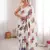 White chinon printed elegant saree with swarovski work