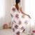 White color chinon fabric designer printed elegant saree with swarovski work