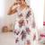 White color chinon fabric designer printed elegant saree with swarovski work
