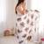 White color chinon fabric designer printed elegant saree with swarovski work