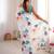 White color chinon fabric designer printed elegant saree with swarovski work
