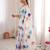 White color chinon fabric designer printed elegant saree with swarovski work