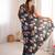Black color chinon fabric designer printed elegant saree with swarovski work