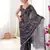 Black color chinon fabric designer printed elegant saree with swarovski work