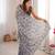 Grey color chinon fabric designer printed elegant saree with swarovski work