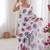White color chinon fabric designer printed elegant saree with swarovski work