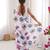 White color chinon fabric designer printed elegant saree with swarovski work