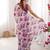 Purple color beautiful summer special chinon fabric printed saree