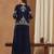 women's vichitra silk three-piece set with jacket and embroidered choli