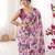Purple color beautiful summer special chinon fabric printed saree