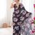 Black color beautiful summer special chinon fabric printed saree