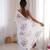 White color beautiful summer special chinon fabric printed saree