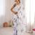 White color beautiful summer special chinon fabric printed saree