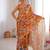 Mustard color beautiful summer special chinon fabric printed saree