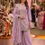 Lavender chinon semi stitched suit with embroidery & sequence work