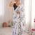 White color beautiful summer special chinon fabric printed saree