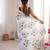 White color beautiful summer special chinon fabric printed saree