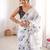 White color beautiful summer special chinon fabric printed saree