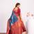Teal color beautiful ethnic woven designer tissue silk saree