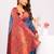 Teal color beautiful ethnic woven designer tissue silk saree
