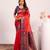Red color beautiful ethnic woven designer tissue silk saree