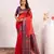 Red beautiful ethnic woven designer tissue silk saree