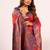 Red color beautiful ethnic woven designer tissue silk saree