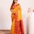 Yellow color beautiful ethnic woven designer tissue silk saree