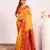 Yellow beautiful ethnic woven designer tissue silk saree