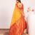 Yellow color beautiful ethnic woven designer tissue silk saree
