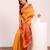 Yellow color beautiful ethnic woven designer tissue silk saree