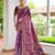 Wine color banglori raw silk  weaving warli designer  rich look classy saree