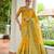 Yellow color banglori raw silk  weaving warli designer  rich look classy saree