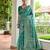 Sea green color banglori raw silk  weaving warli designer  rich look classy saree