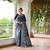 Blue color banglori raw silk  weaving warli designer  rich look classy saree