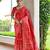 Red color banglori raw silk  weaving warli designer  rich look classy saree