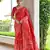 Red banglori raw silk weaving warli designer rich look classy saree