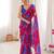 Blue color georgette fabric classy printed girlie saree