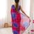 Blue color georgette fabric classy printed girlie saree