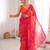 Pink color georgette fabric classy printed girlie saree